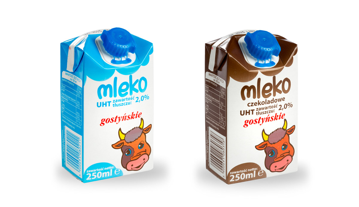 Fotografie produktowe mleka w kartonikach